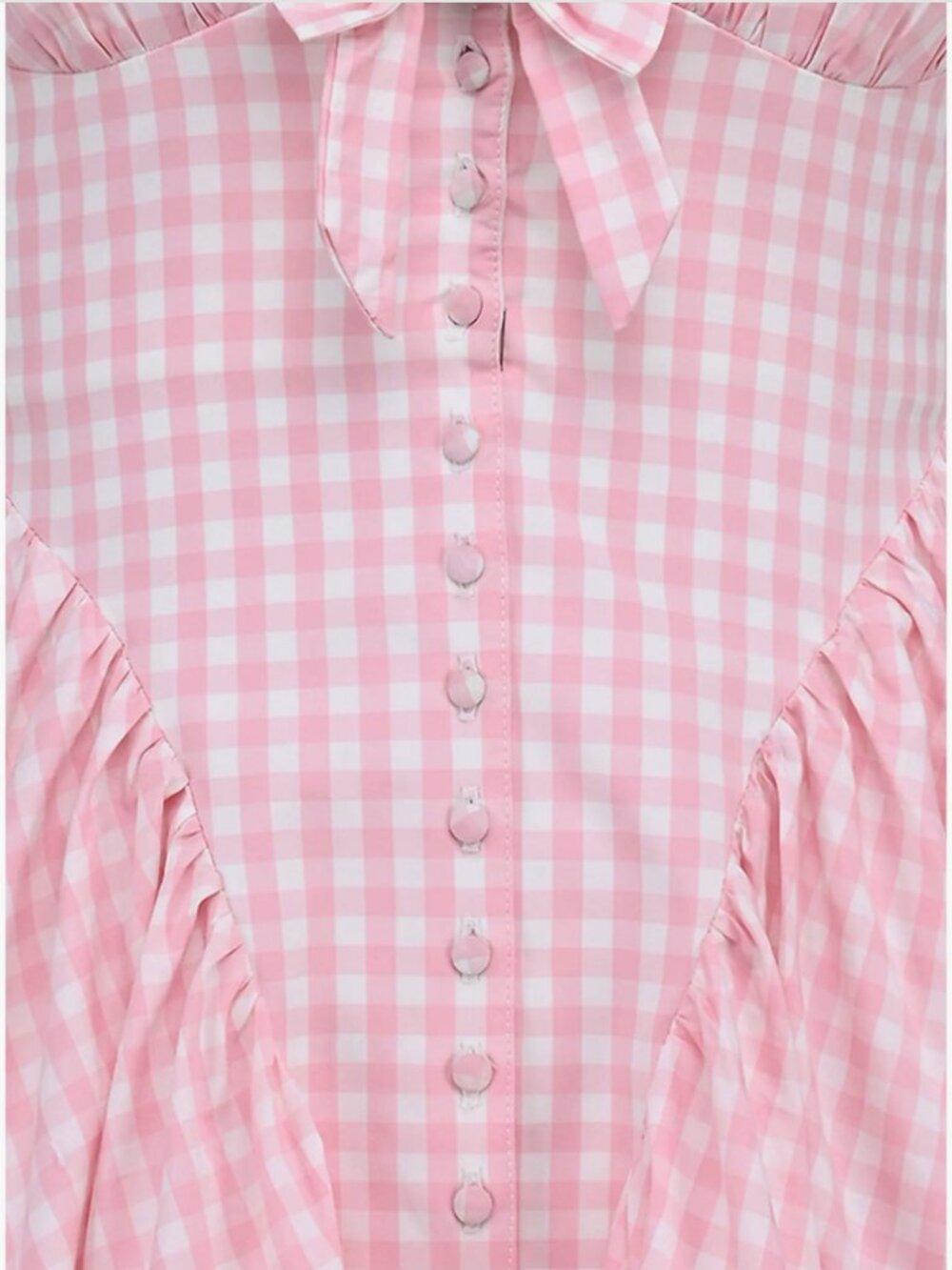 House of CB Emiliana Pink Gingham Cotton Mini Dress Size M Regular Length NWT - Picture 7 of 13